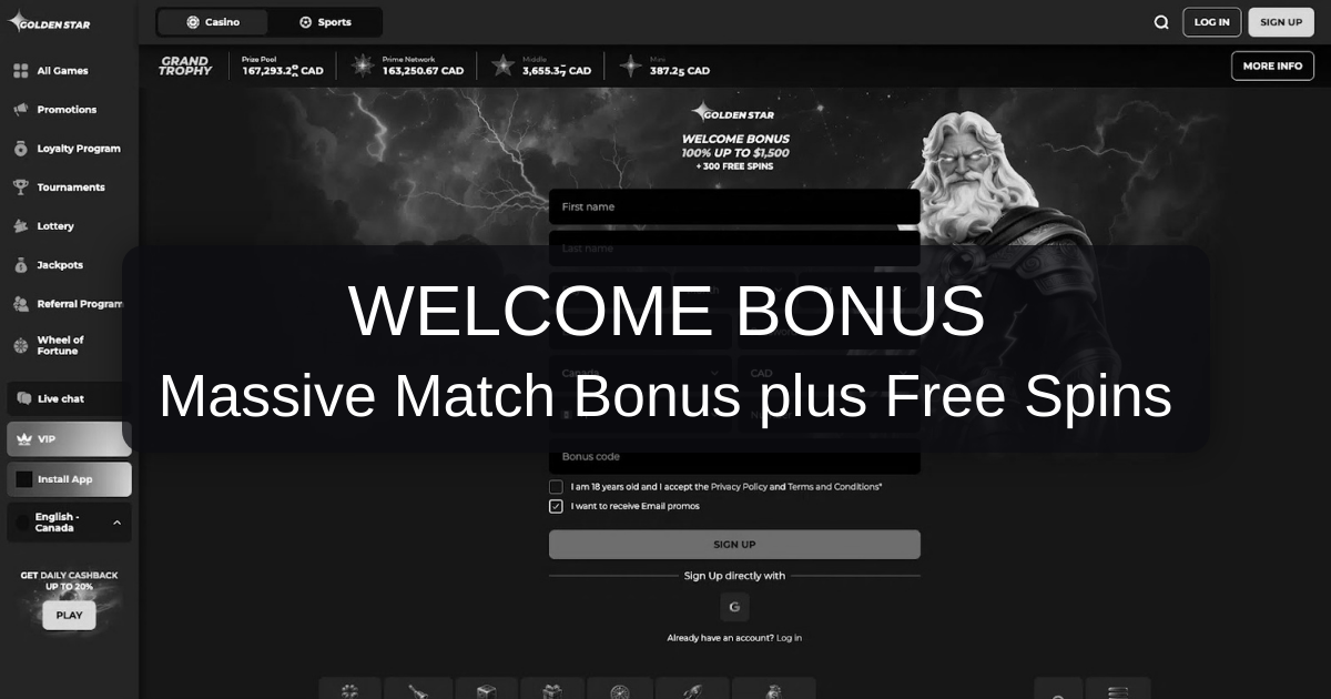 Golden Star Casino - Canada's Fast Payout Casino